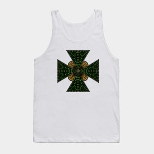 Cross Mandala Green-Yellow Tank Top